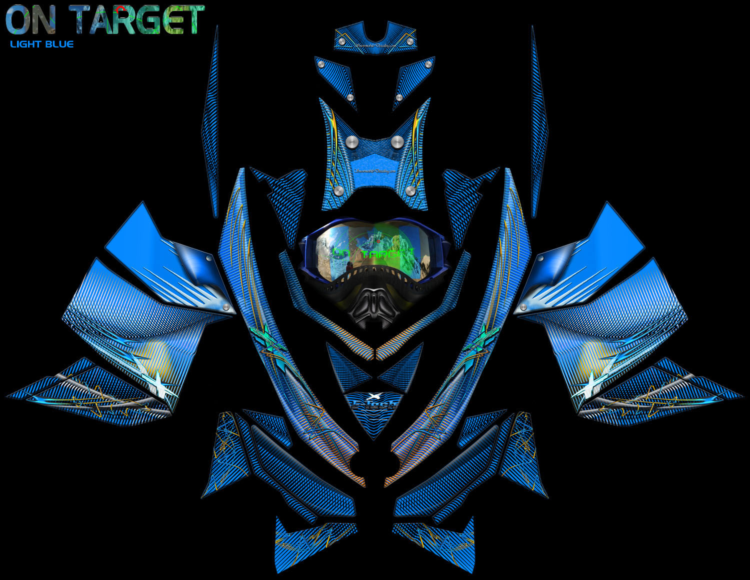 sky blue on target skidoo graphics xp platform